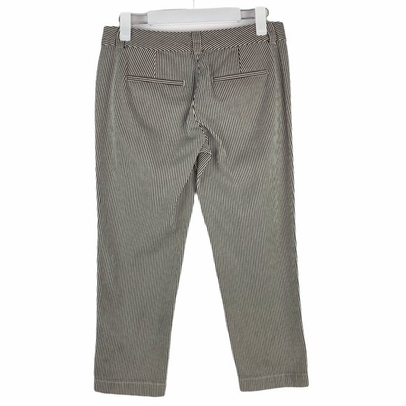 LOFT Original Crop Seersucker Striped Pants 2 - Picture 2 of 8